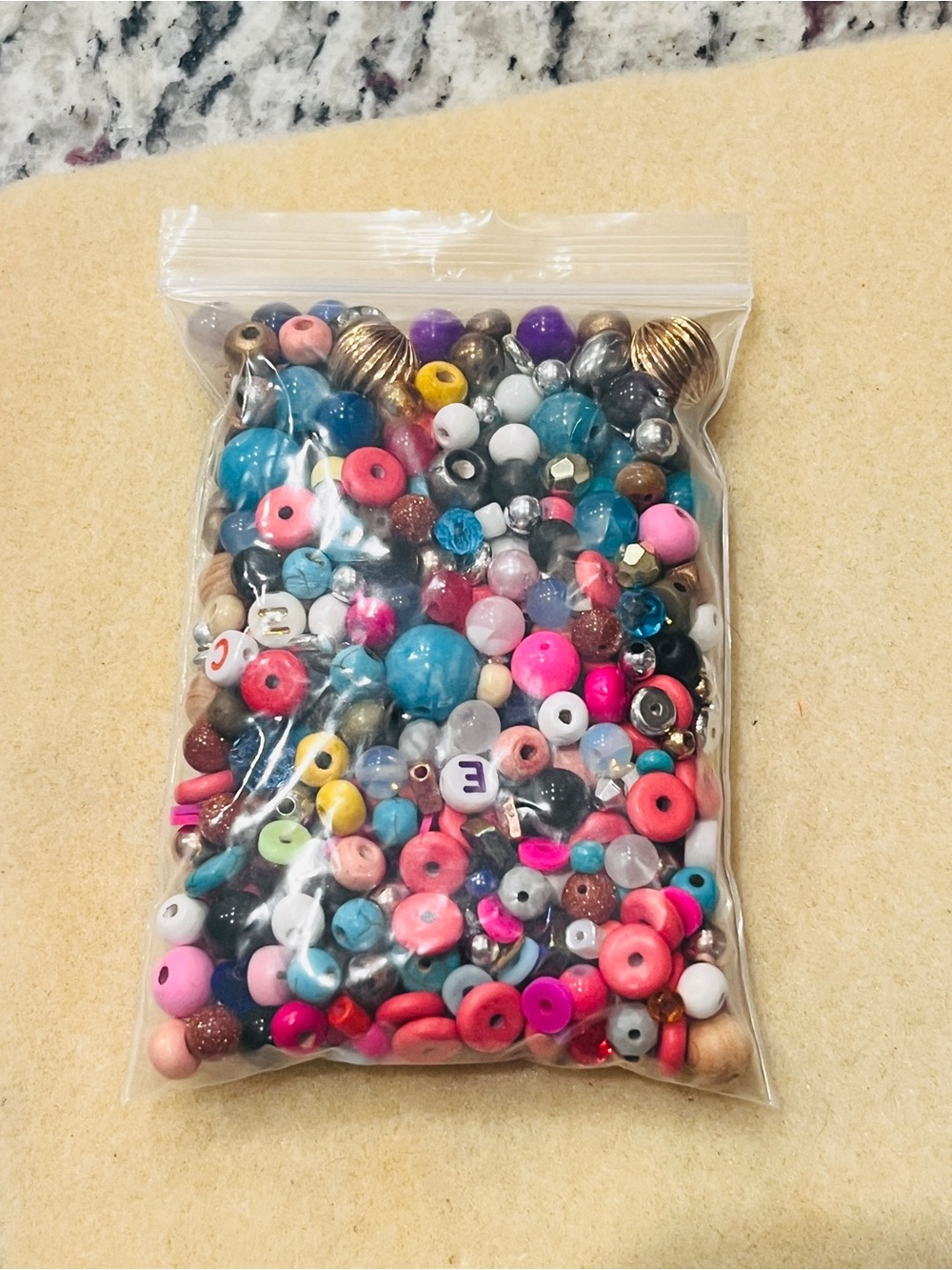 Mixed Assorted Craft Beads - Colorful Bag